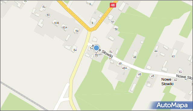 Nowe Słowiki, Nowe Słowiki, 53, mapa Nowe Słowiki