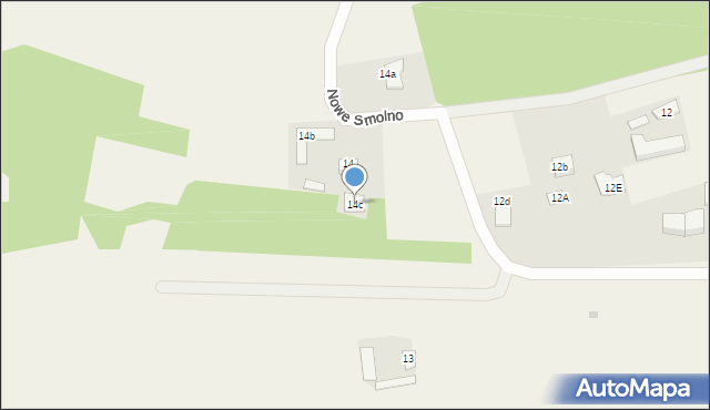 Nowe Smolno, Nowe Smolno, 14c, mapa Nowe Smolno