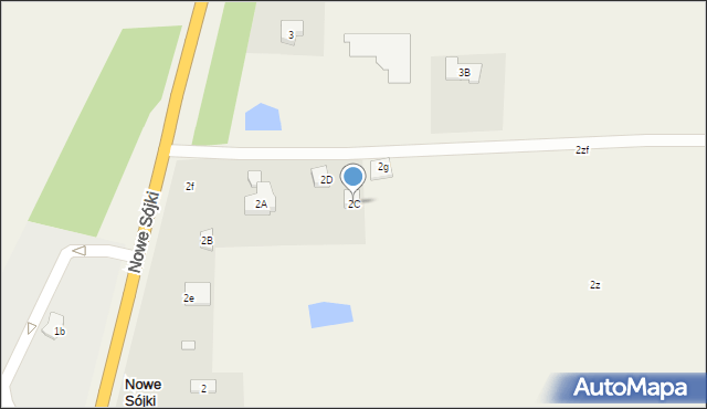 Nowe Sójki, Nowe Sójki, 2C, mapa Nowe Sójki