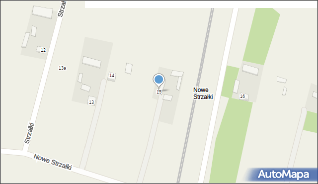 Nowe Strzałki, Nowe Strzałki, 15, mapa Nowe Strzałki