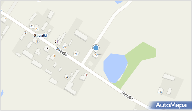 Nowe Strzałki, Nowe Strzałki, 22a, mapa Nowe Strzałki