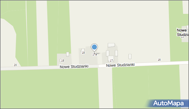 Nowe Studzianki, Nowe Studzianki, 17a, mapa Nowe Studzianki