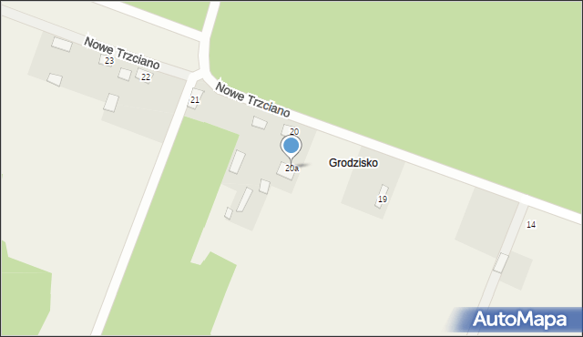 Nowe Trzciano, Nowe Trzciano, 20a, mapa Nowe Trzciano