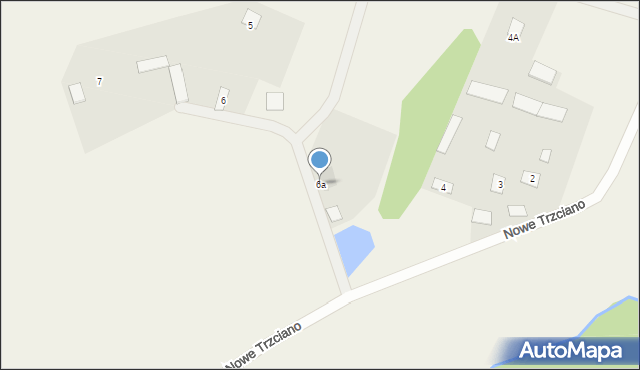 Nowe Trzciano, Nowe Trzciano, 6a, mapa Nowe Trzciano