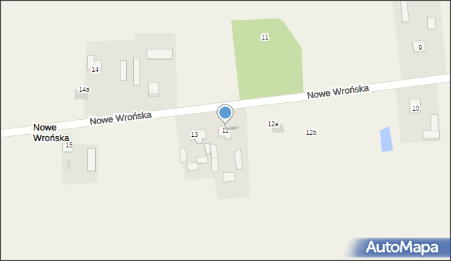 Nowe Wrońska, Nowe Wrońska, 12, mapa Nowe Wrońska