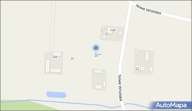 Nowe Wrońska, Nowe Wrońska, 23, mapa Nowe Wrońska
