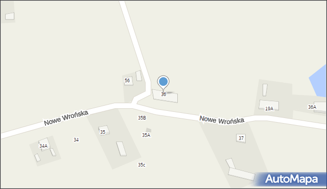 Nowe Wrońska, Nowe Wrońska, 36, mapa Nowe Wrońska