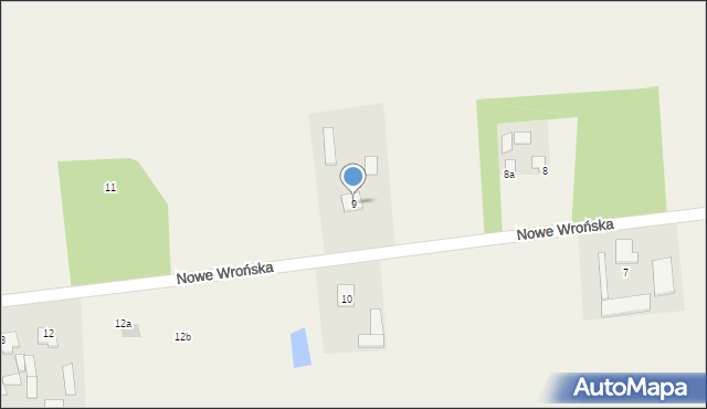 Nowe Wrońska, Nowe Wrońska, 9, mapa Nowe Wrońska