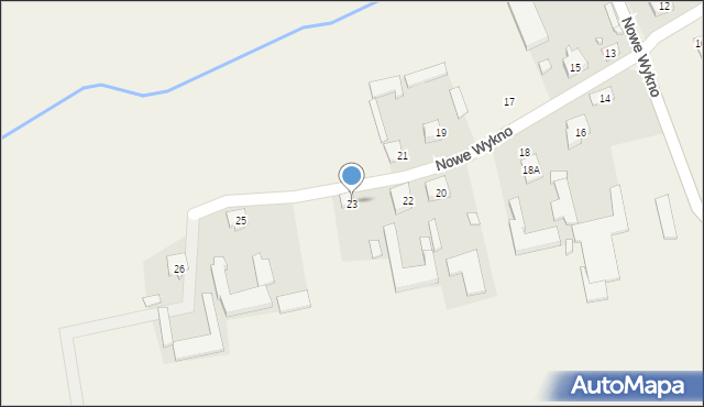 Nowe Wykno, Nowe Wykno, 23, mapa Nowe Wykno