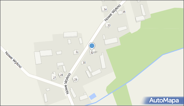 Nowe Wykno, Nowe Wykno, 32, mapa Nowe Wykno