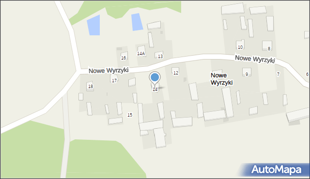 Nowe Wyrzyki, Nowe Wyrzyki, 14, mapa Nowe Wyrzyki