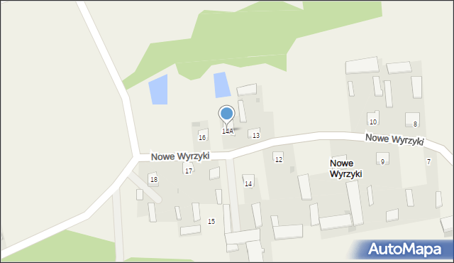 Nowe Wyrzyki, Nowe Wyrzyki, 14A, mapa Nowe Wyrzyki