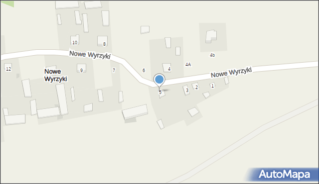 Nowe Wyrzyki, Nowe Wyrzyki, 5, mapa Nowe Wyrzyki