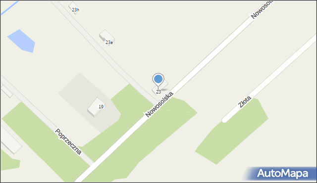 Nowe Żabno, Nowosolska, 23, mapa Nowe Żabno