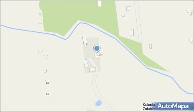 Nowe Załubice, Nowinkowa, 5, mapa Nowe Załubice