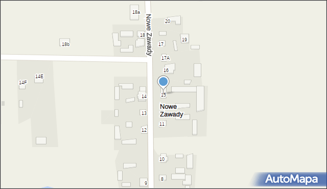 Nowe Zawady, Nowe Zawady, 15, mapa Nowe Zawady