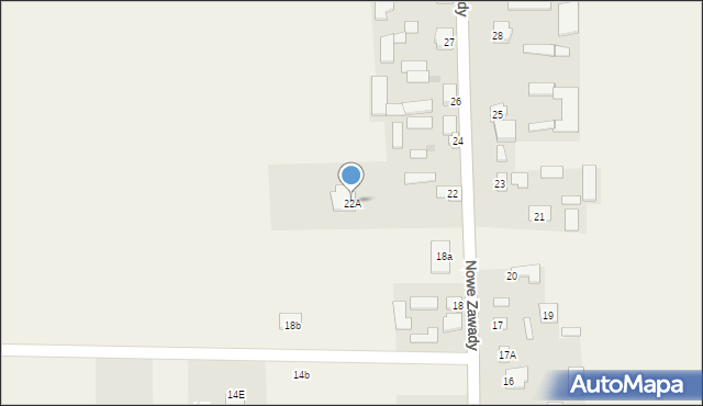 Nowe Zawady, Nowe Zawady, 22A, mapa Nowe Zawady