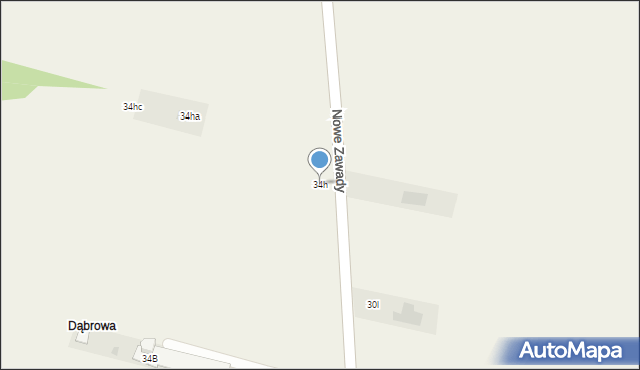 Nowe Zawady, Nowe Zawady, 34h, mapa Nowe Zawady