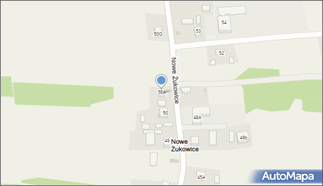 Nowe Żukowice, Nowe Żukowice, 50A, mapa Nowe Żukowice