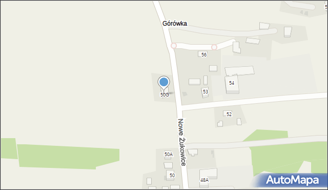 Nowe Żukowice, Nowe Żukowice, 50G, mapa Nowe Żukowice