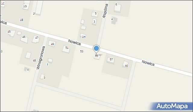 Nowica, Nowica, 55, mapa Nowica