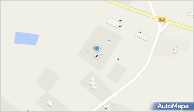 Nowiec, Nowiec, 45, mapa Nowiec