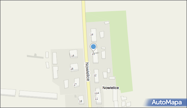 Nowielice, Nowielice, 13, mapa Nowielice