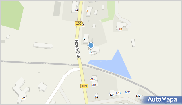 Nowielice, Nowielice, 1A, mapa Nowielice
