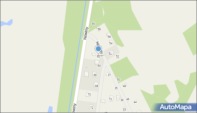 Nowiny, Nowiny, 62, mapa Nowiny