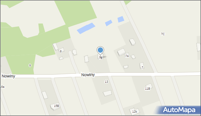 Nowiny, Nowiny, 7B, mapa Nowiny