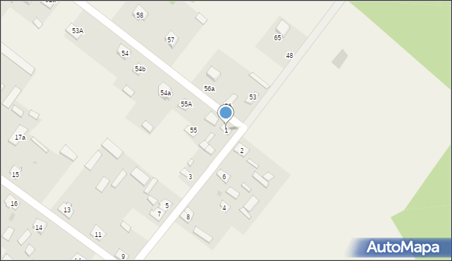 Nowiny, Nowiny, 1, mapa Nowiny