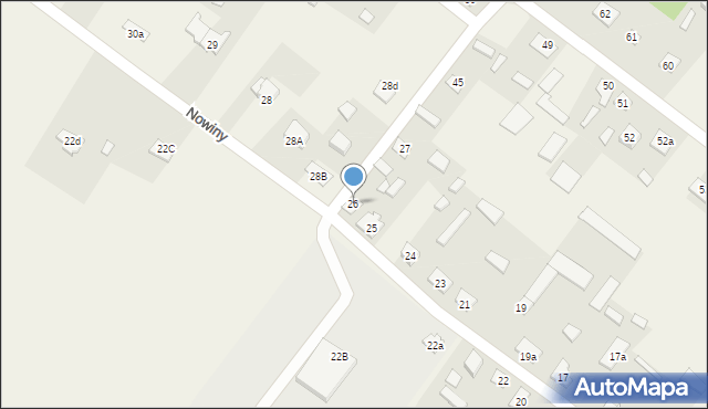 Nowiny, Nowiny, 26, mapa Nowiny