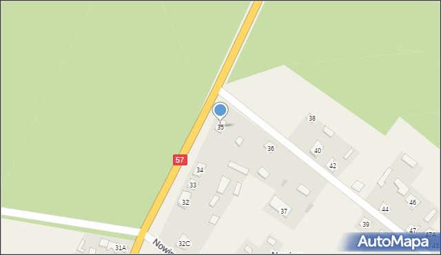 Nowiny, Nowiny, 35, mapa Nowiny