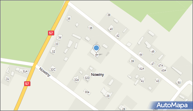Nowiny, Nowiny, 37, mapa Nowiny
