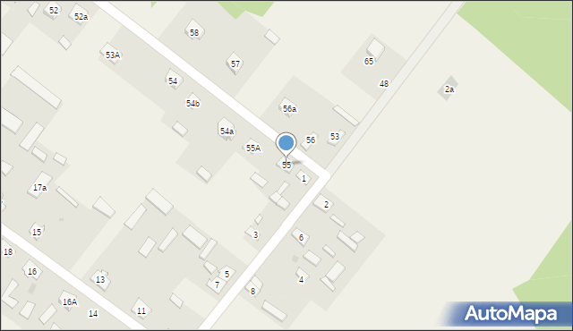 Nowiny, Nowiny, 55, mapa Nowiny