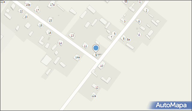 Nowiny, Nowiny, 9, mapa Nowiny