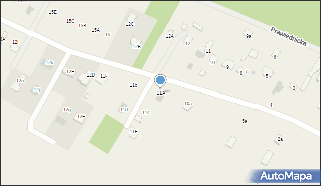 Nowiny, Nowiny, 11A, mapa Nowiny