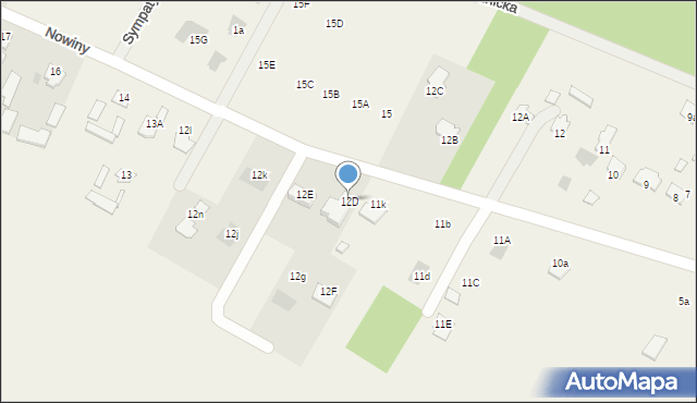 Nowiny, Nowiny, 12D, mapa Nowiny