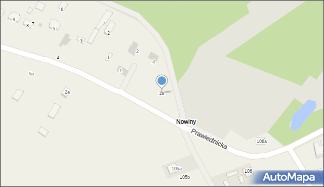 Nowiny, Nowiny, 1a, mapa Nowiny
