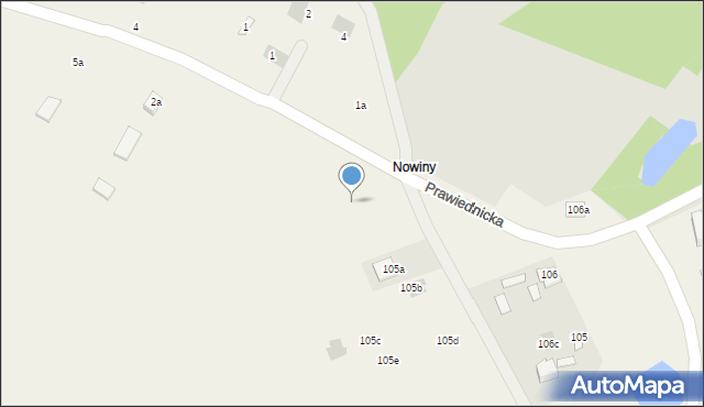 Nowiny, Nowiny, 1e, mapa Nowiny