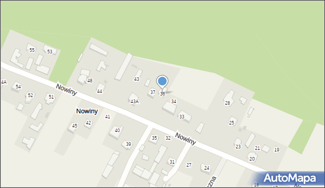 Nowiny, Nowiny, 36, mapa Nowiny