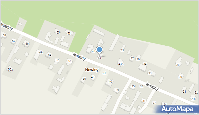 Nowiny, Nowiny, 44, mapa Nowiny