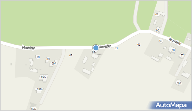 Nowiny, Nowiny, 68, mapa Nowiny