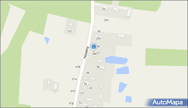 Nowiny, Nowiny, 19b, mapa Nowiny