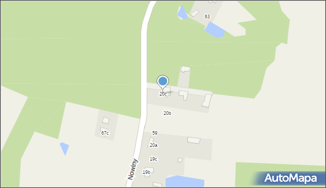 Nowiny, Nowiny, 20c, mapa Nowiny