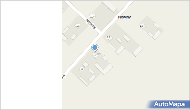 Nowiny, Nowiny, 12, mapa Nowiny