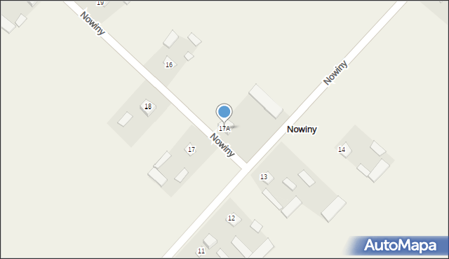 Nowiny, Nowiny, 17A, mapa Nowiny