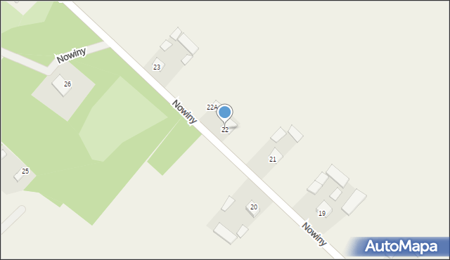 Nowiny, Nowiny, 22, mapa Nowiny