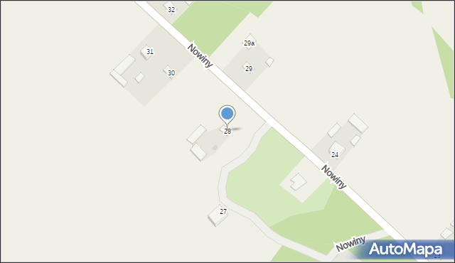 Nowiny, Nowiny, 28, mapa Nowiny