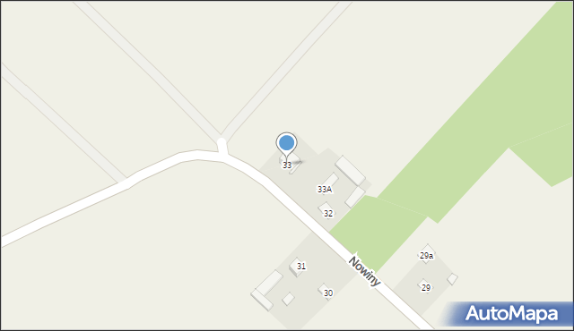 Nowiny, Nowiny, 33, mapa Nowiny